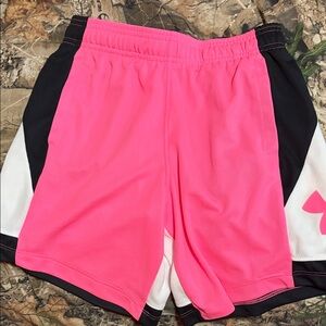 Under Armour Pink and Black Athletic Shorts